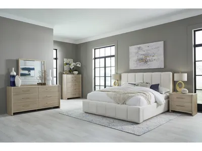 Gardenia Six Drawer Oak Wood Dresser in Chai - Alternative View