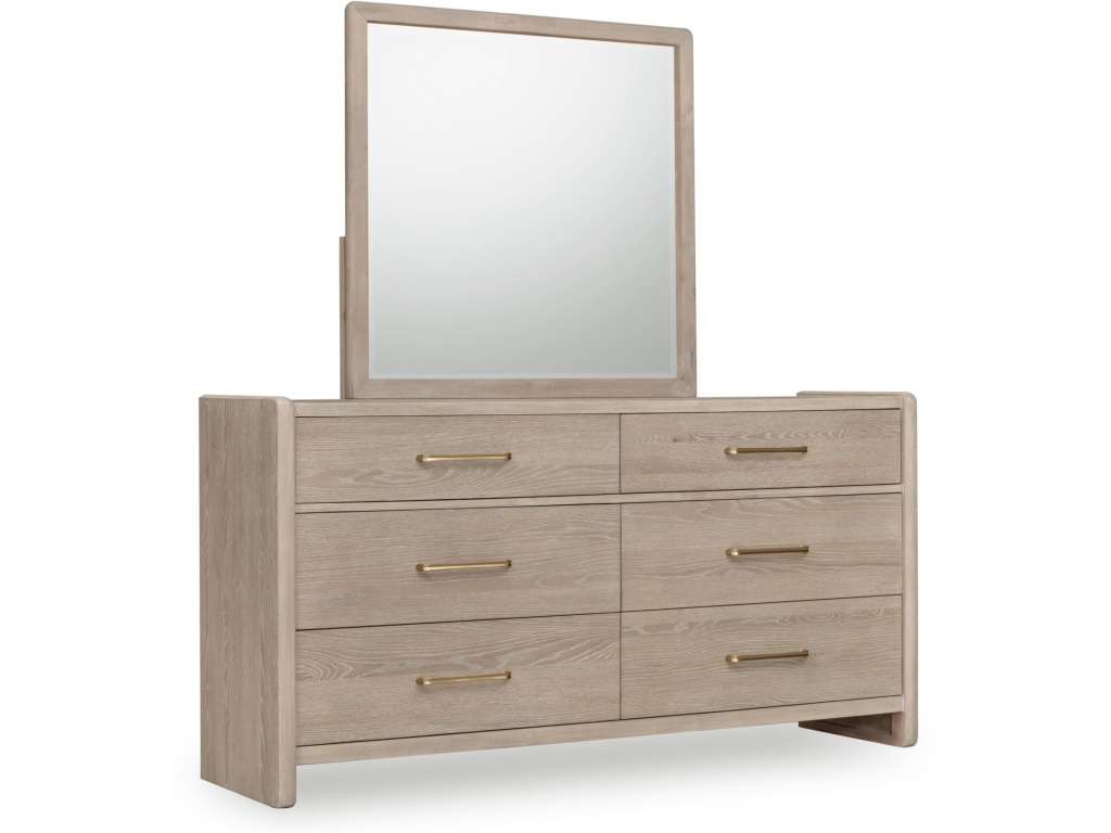 Gardenia Six Drawer Oak Wood Dresser in Chai - image 4
