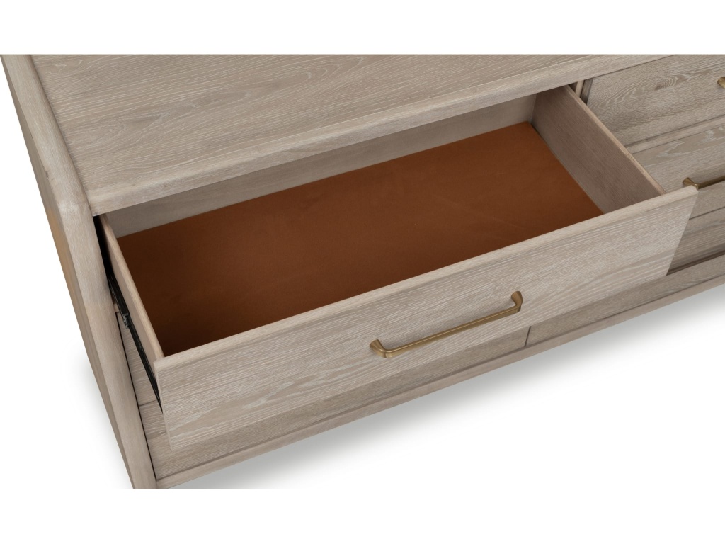 Gardenia Six Drawer Oak Wood Dresser in Chai - image 6