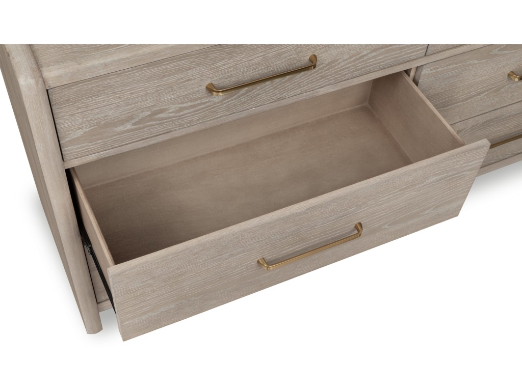Gardenia Six Drawer Oak Wood Dresser in Chai - image 7