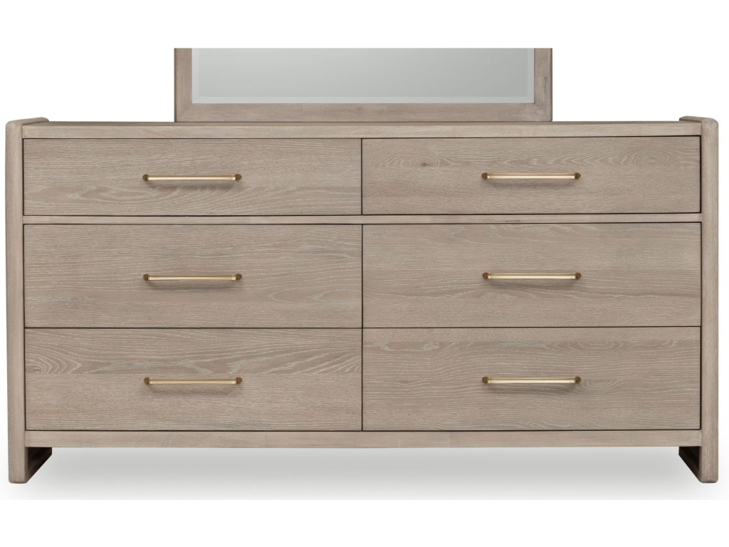 Gardenia Six Drawer Oak Wood Dresser in Chai - image 3