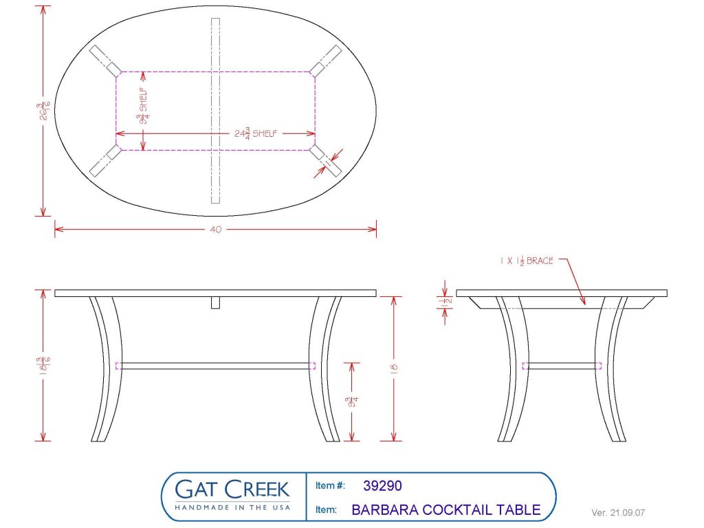 Gat Creek Barbara Cocktail Table, alternate view 1