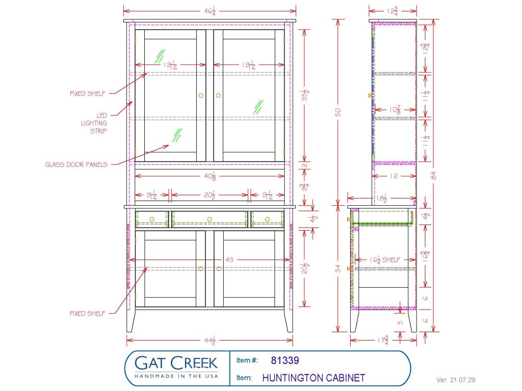 Gat Creek Huntington Cabinet, alternate view 2