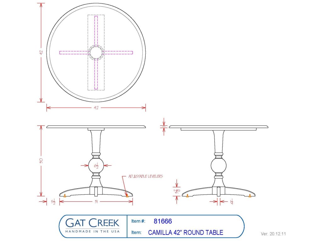 36" Camilla Round Table - image 4