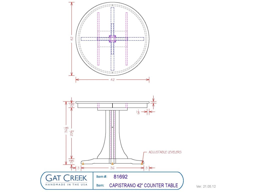 48" Capistrano Counter Height Table - image 3