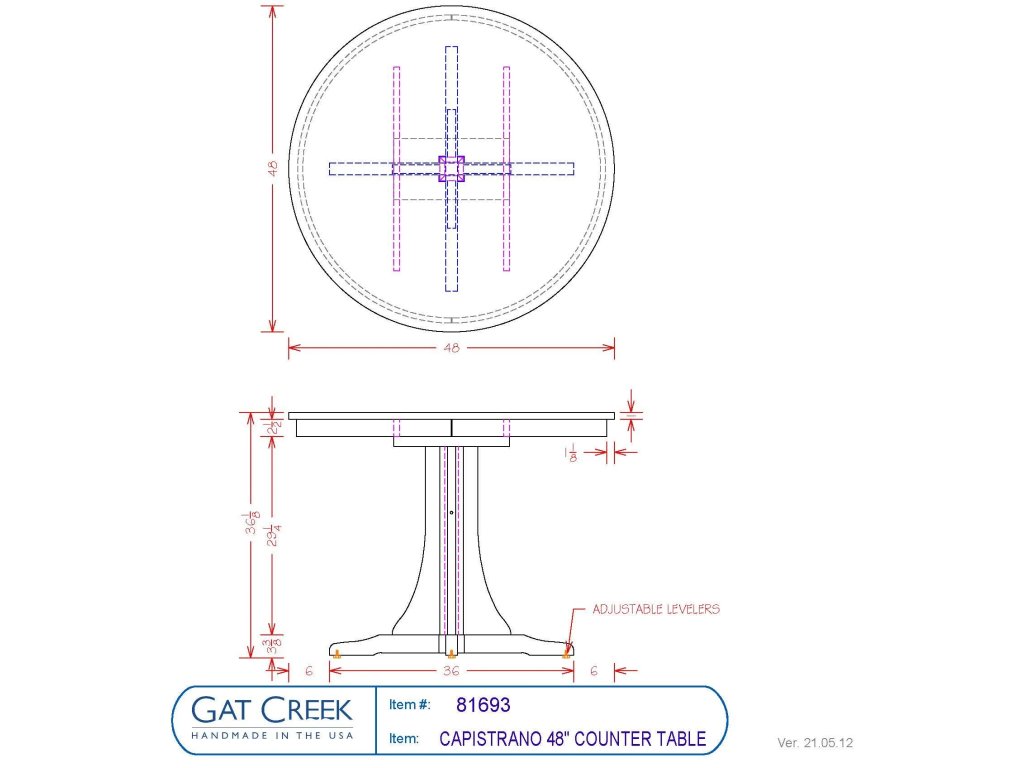 48" Capistrano Counter Height Table - image 4