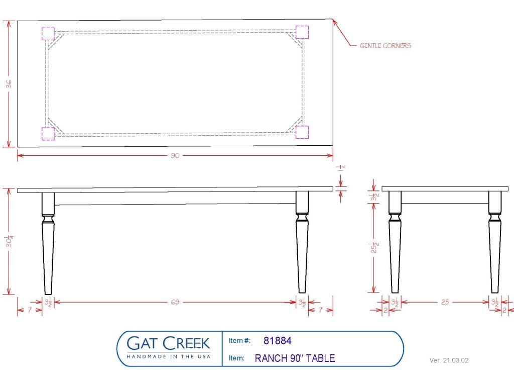 90" Ranch Table - image 5
