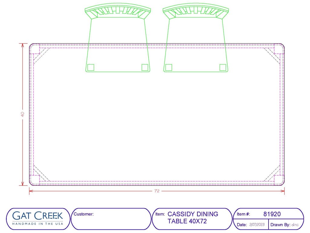 72" Cassidy Dining Table - image 3