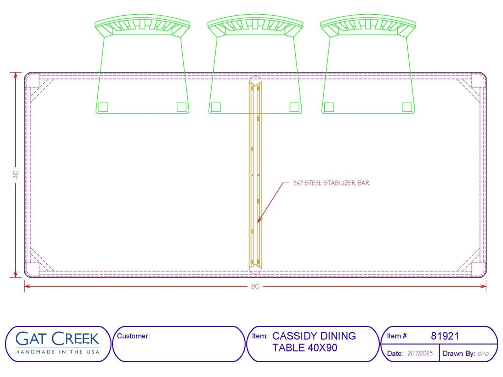 72" Cassidy Dining Table - image 5