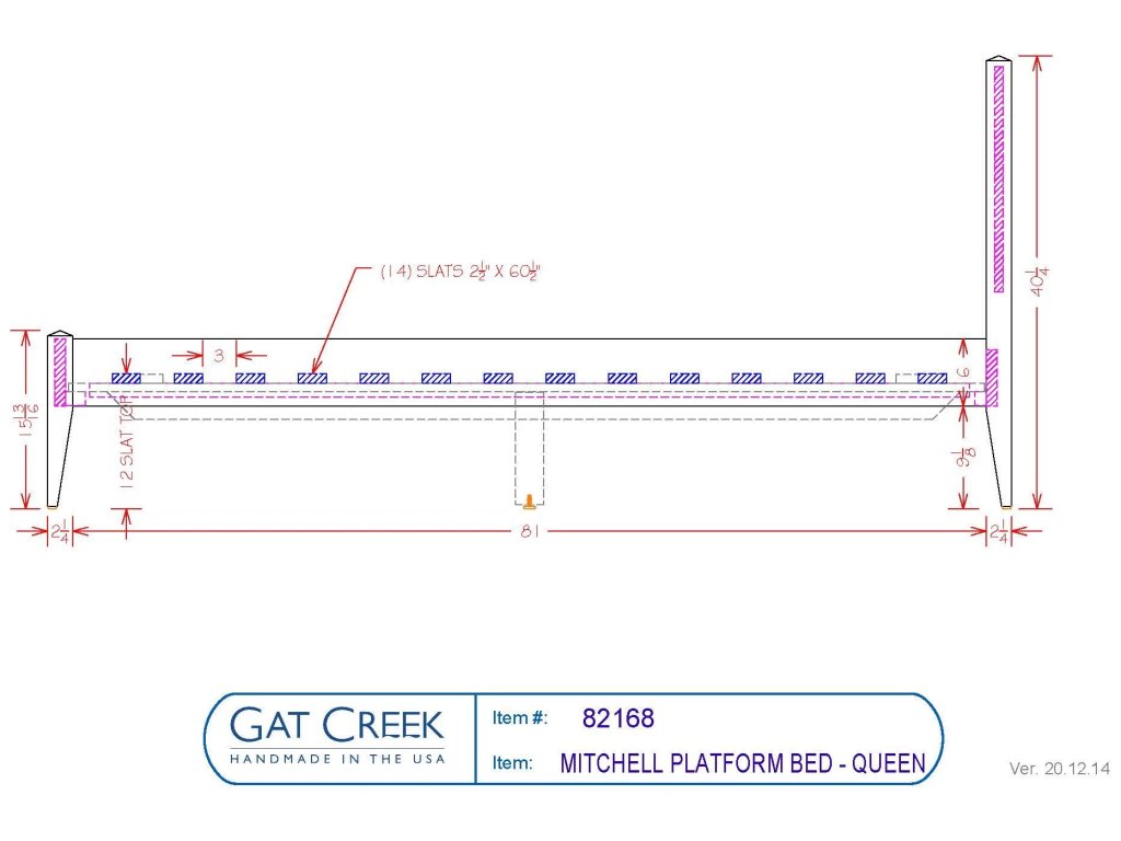 Mitchell Low Platform Bed - Double - image 5