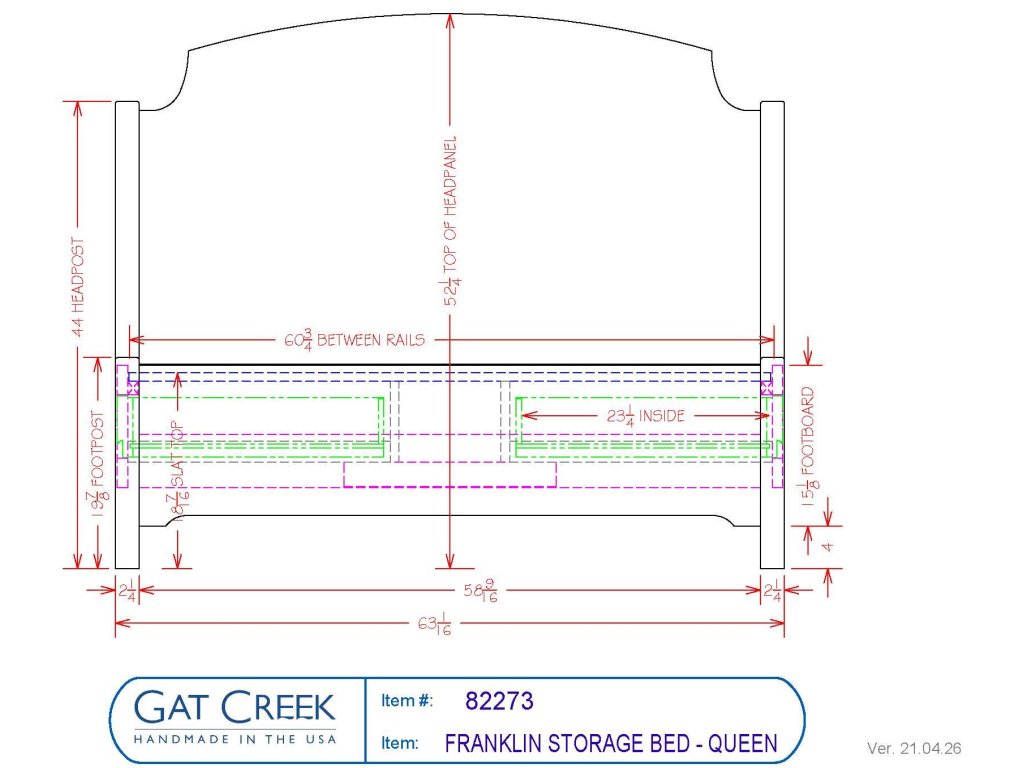 Franklin Bed - Queen - image 4
