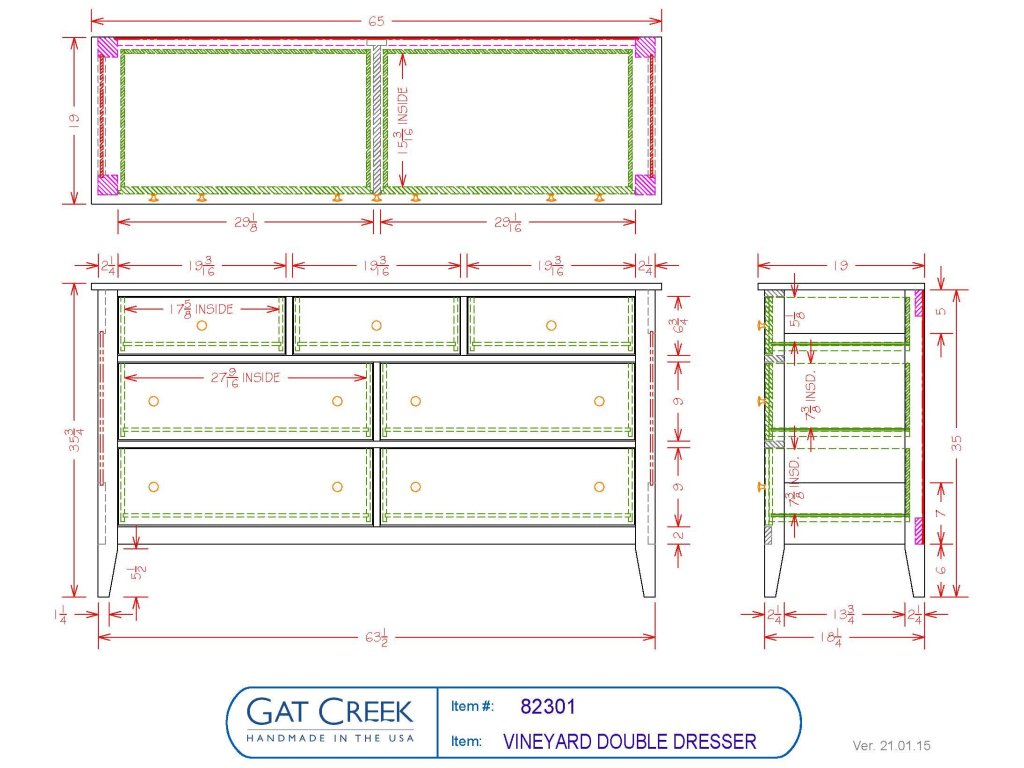 Vineyard Double Dresser - image 1