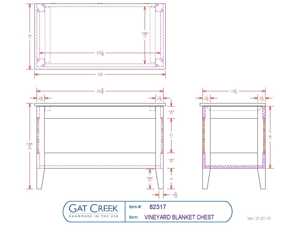 Vineyard Blanket Chest - image 3