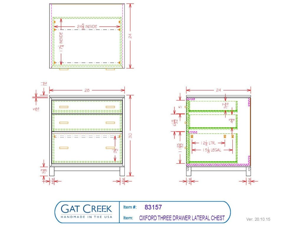 Oxford Lateral File Chest - image 4