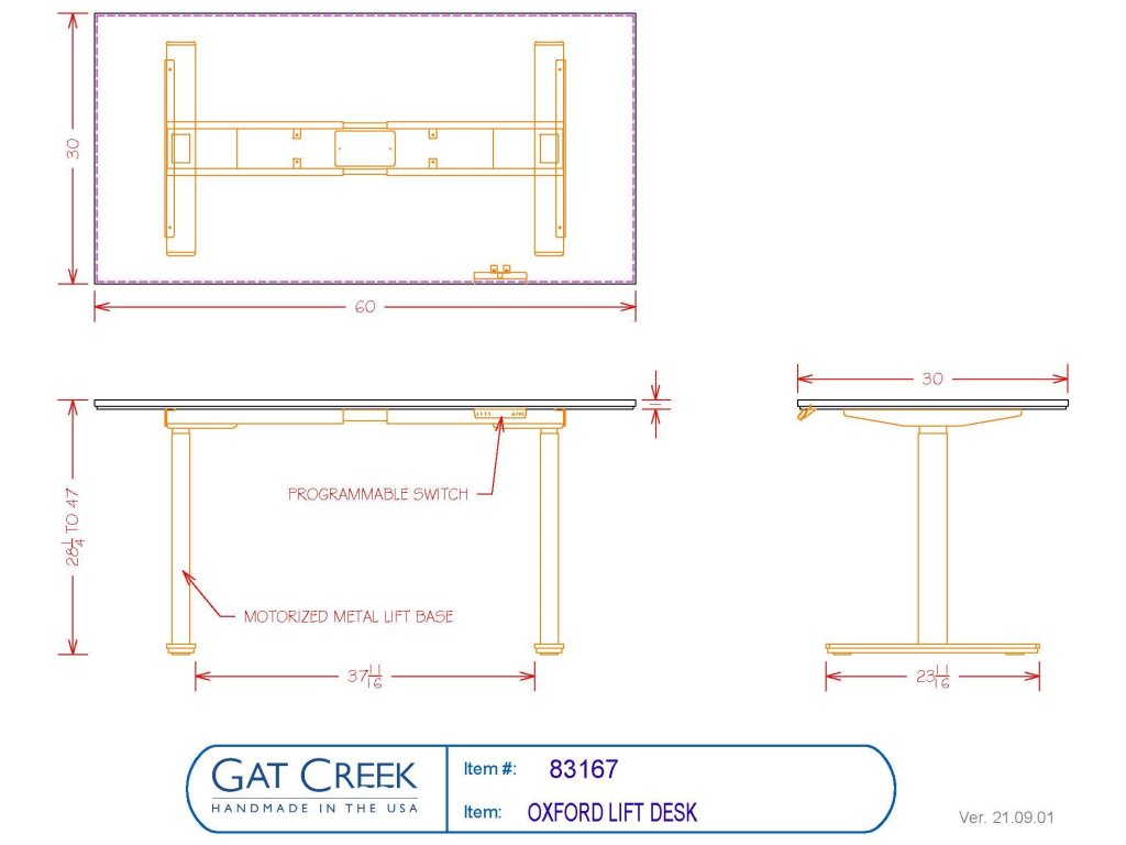 Oxford Lift Desk - image 1