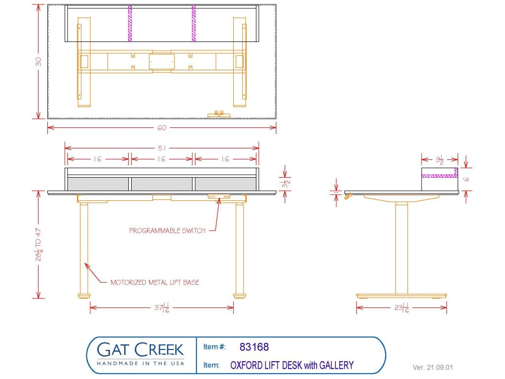 Oxford Lift Desk - image 2