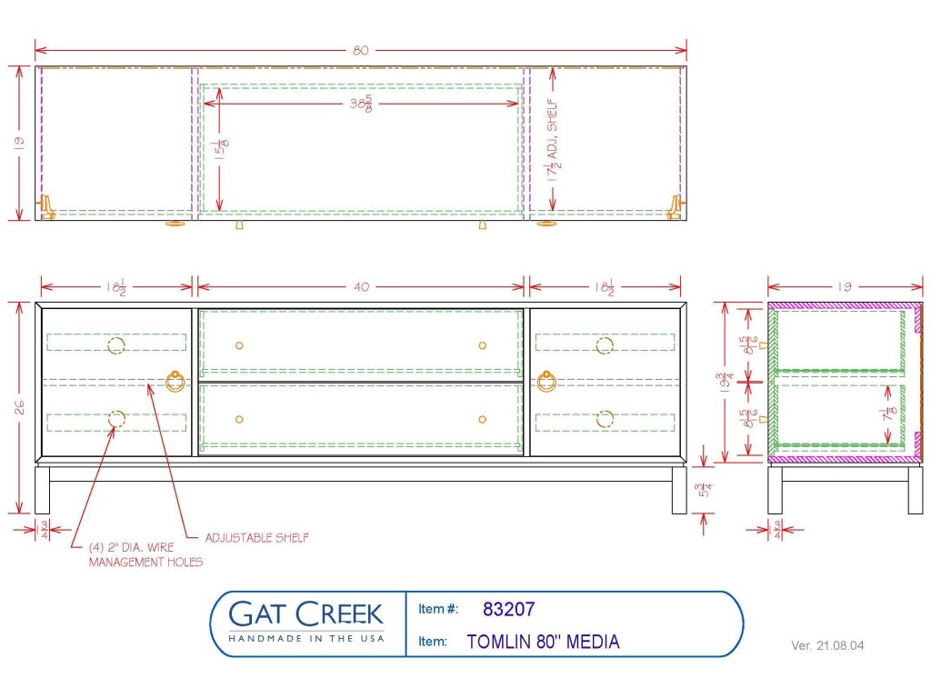 68" Tomlin Media Cabinet - image 4