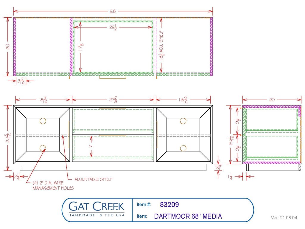 80" Dartmoor Media Cabinet - image 2