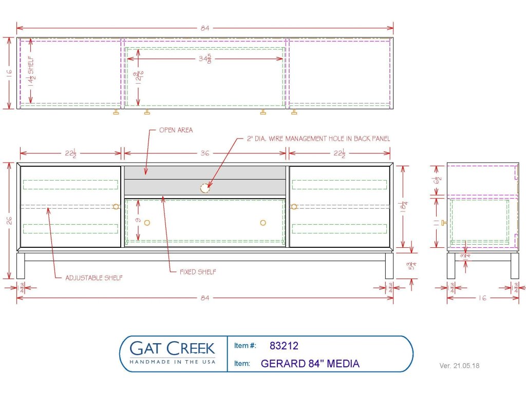 84" Gerard Media Cabinet - image 4