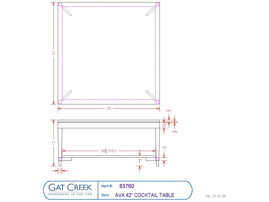 48" Ava Cocktail Table - image 2