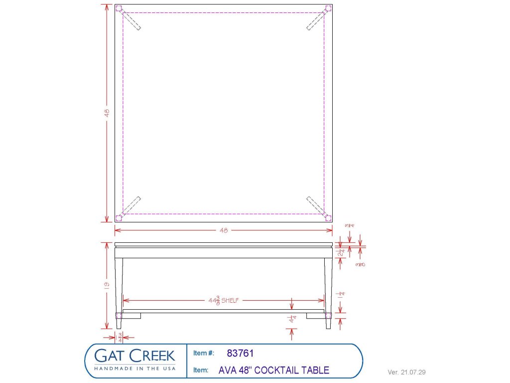 48" Ava Cocktail Table - image 3