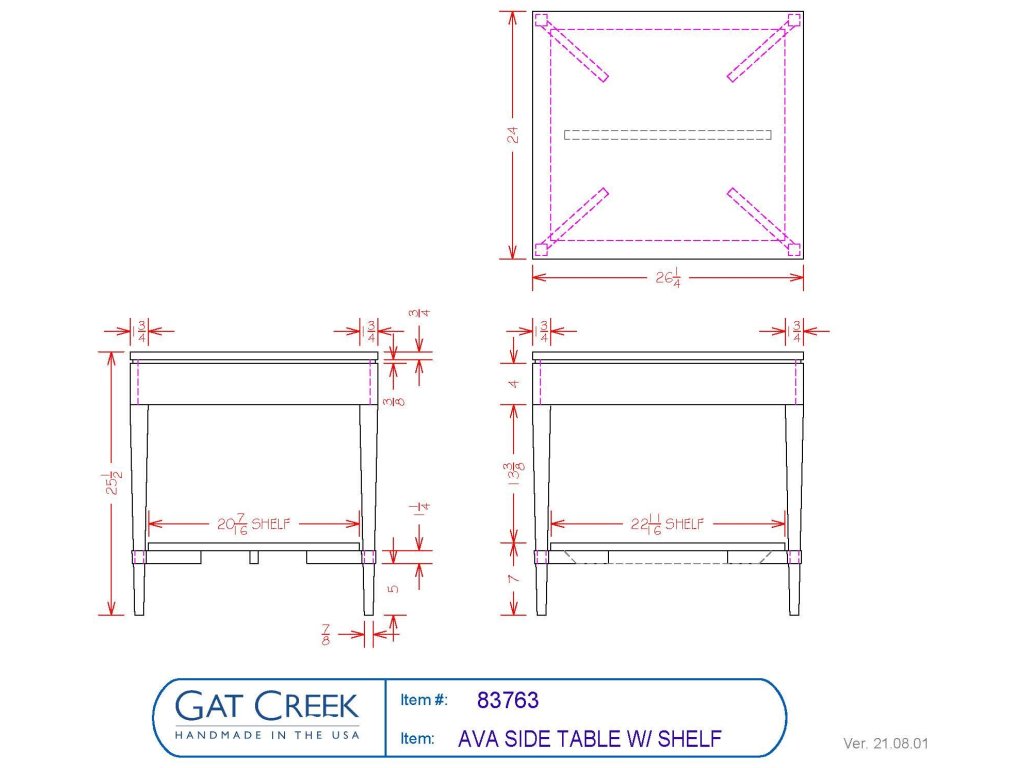 Ava Side Table w/ Shelf - image 1
