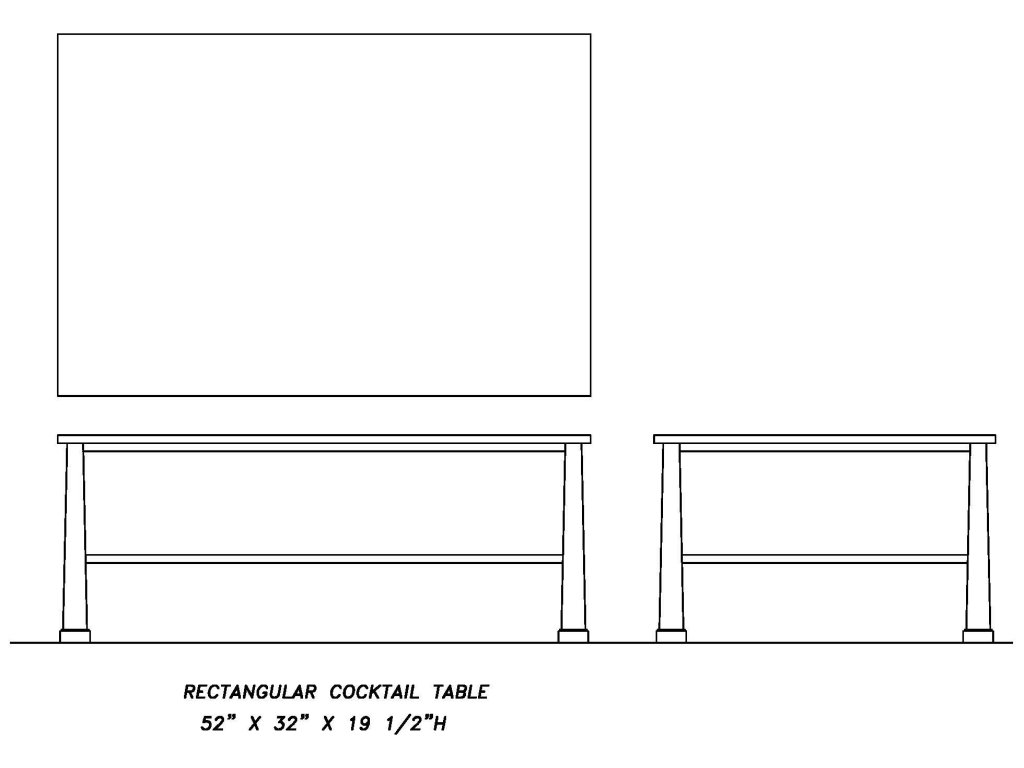 Gat Creek Merrill Rectangular Cocktail Table Coffee Table, alternate view 2