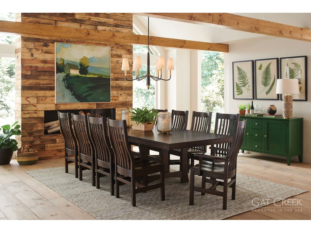 Gat Creek 70" Mission Trestle Table, alternate view 1