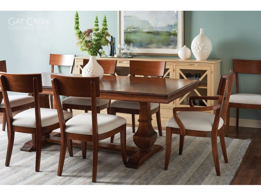 Gat Creek 72" Palisade Pedestal Dining Table with Two Leaves, alternate view 2