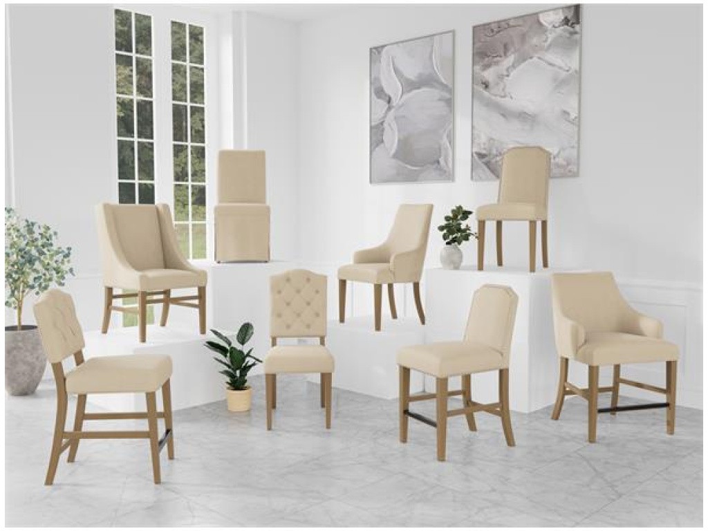 Clipped Top Upholstered Chair - image 2