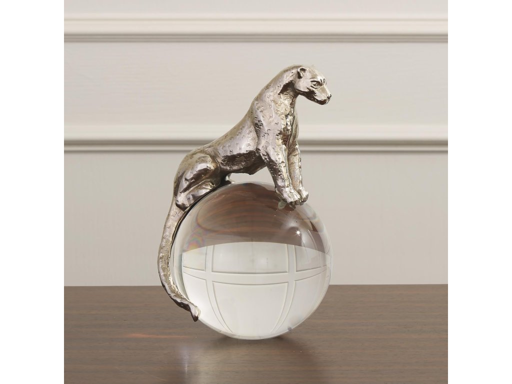 Jaguar on Crystal Sphere-Nickel - main image