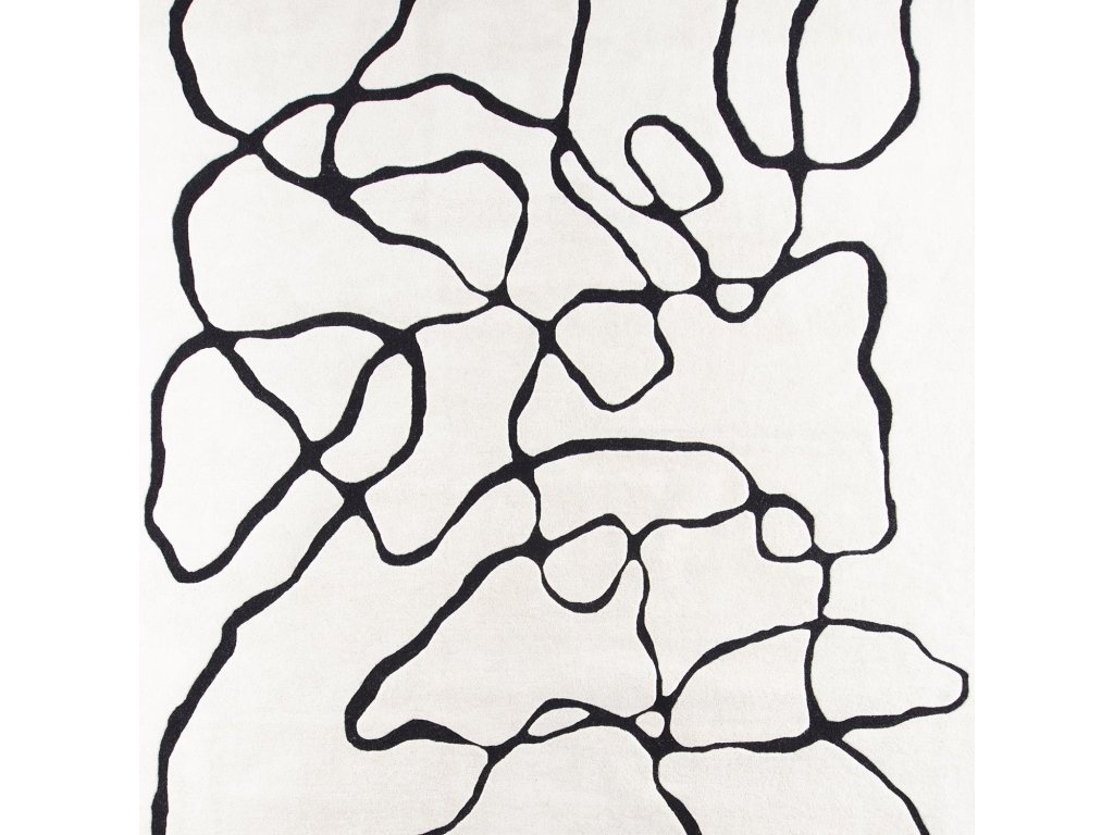 Squiggle Rug-Ivory/Black-8 x 10 - image 2