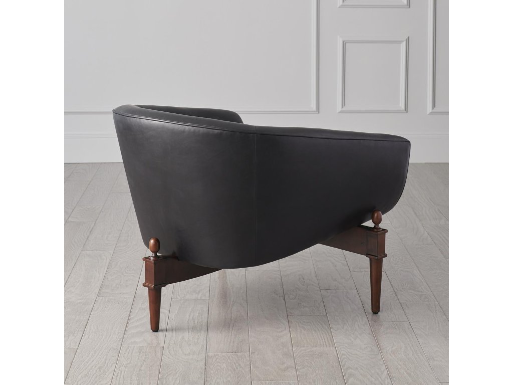 Mimi Chair-Black Marbled Leather - image 1