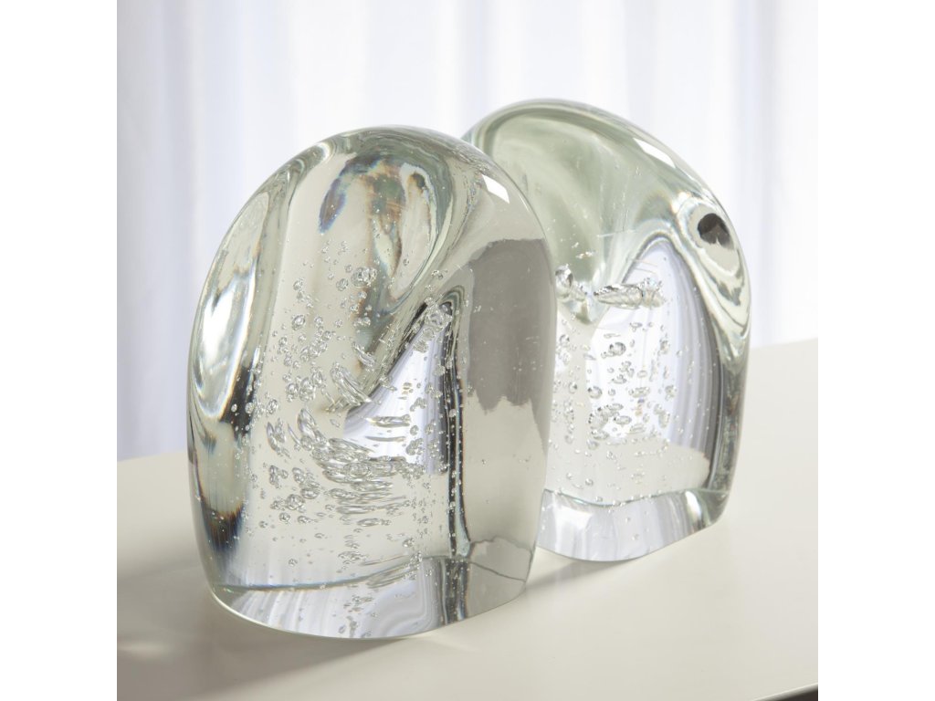 Chunk Bookends-Clear with Bubbles - image 2