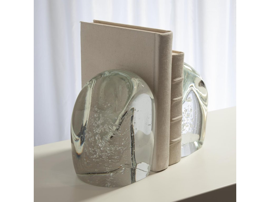 Chunk Bookends-Clear with Bubbles - image 3