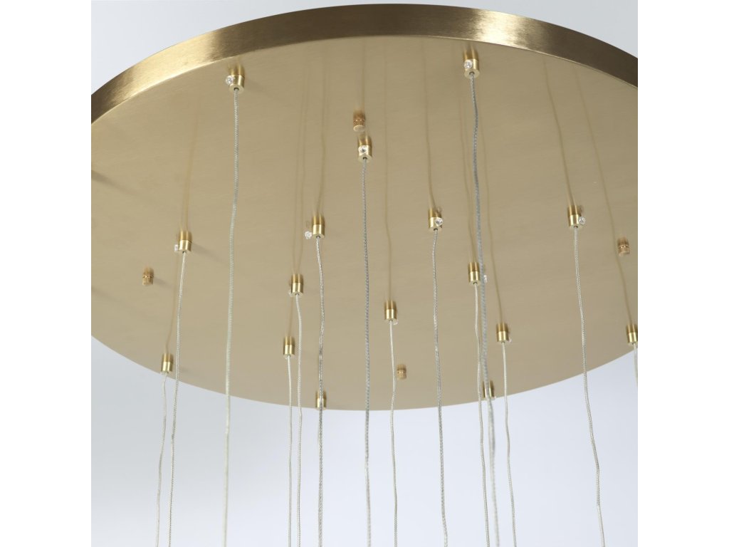 Leo Chandelier-20 Drop Round-Satin Brass - image 1
