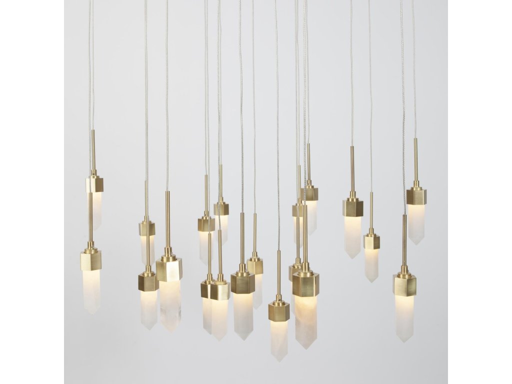 Leo Chandelier-20 Drop Round-Satin Brass - image 2