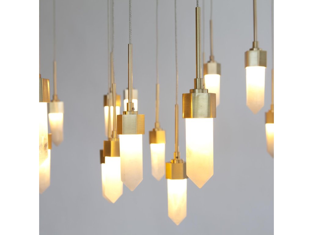 Leo Chandelier-20 Drop Round-Satin Brass - image 3