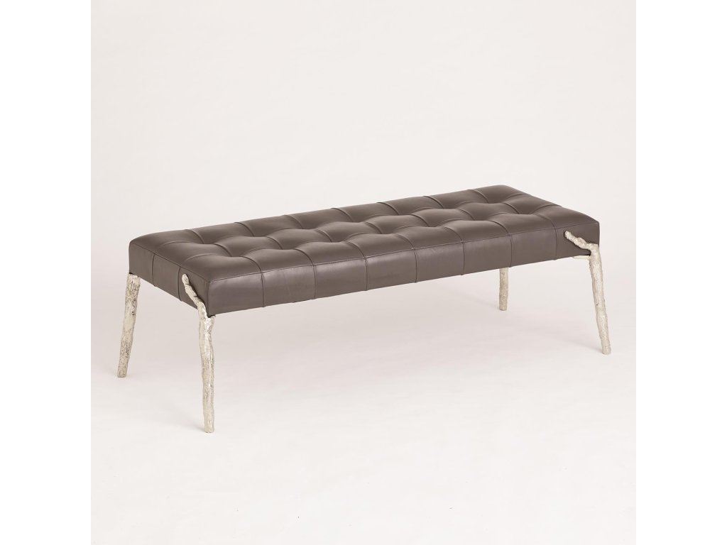 Bristol Branch Bench-Graphite Leather - image 2