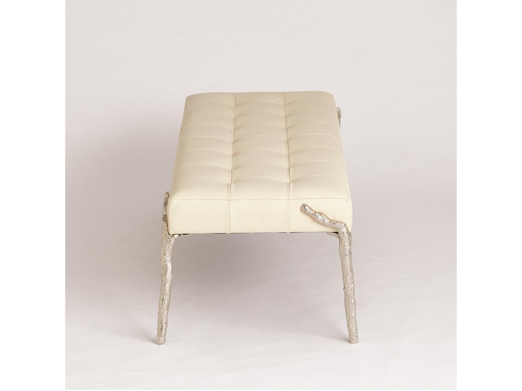 Bristol Branch Bench-Ivory Leather - image 3