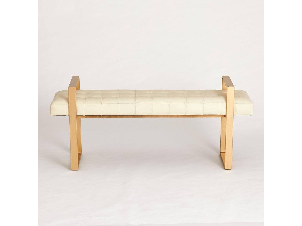 Dakota Bench-Ivory Leather - image 2