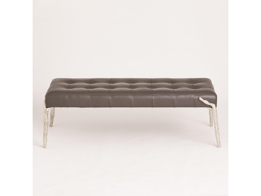 Bristol Branch Bench-Graphite Leather - image 1