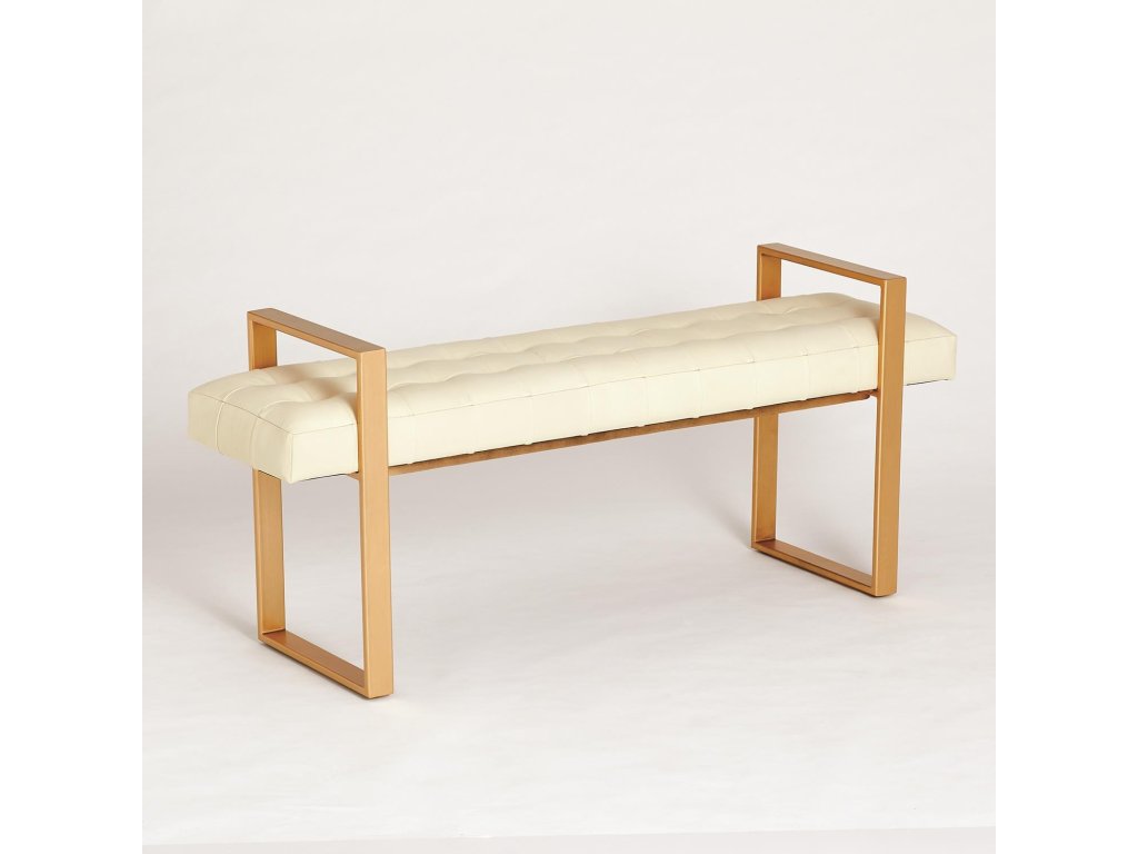 Dakota Bench-Ivory Leather - image 1