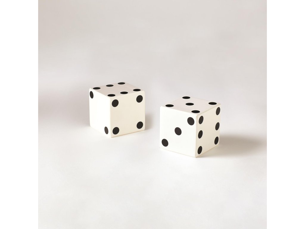 Pair of Dice-Black with White Dots-Med - image 6
