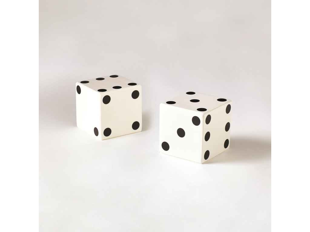 Pair of Dice-Black with White Dots-Med - image 5