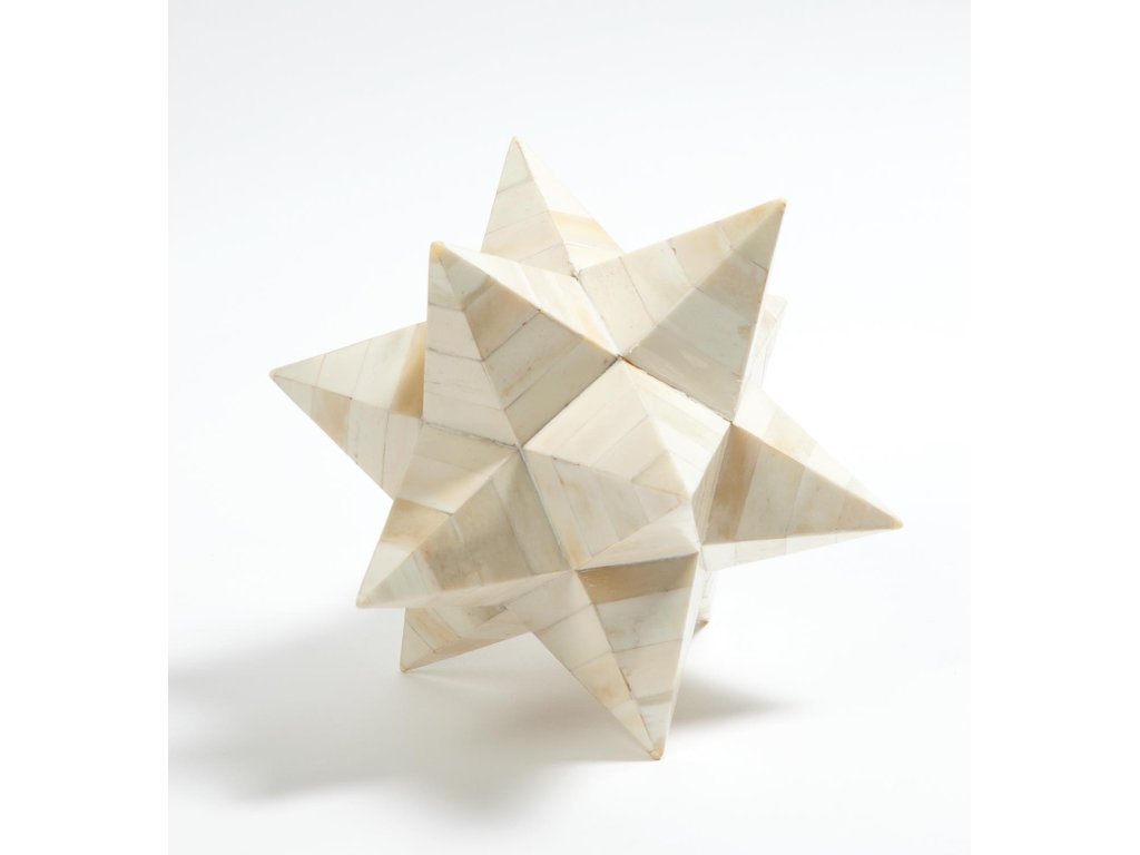 Stellated Dodecahedron-White Bone - image 1