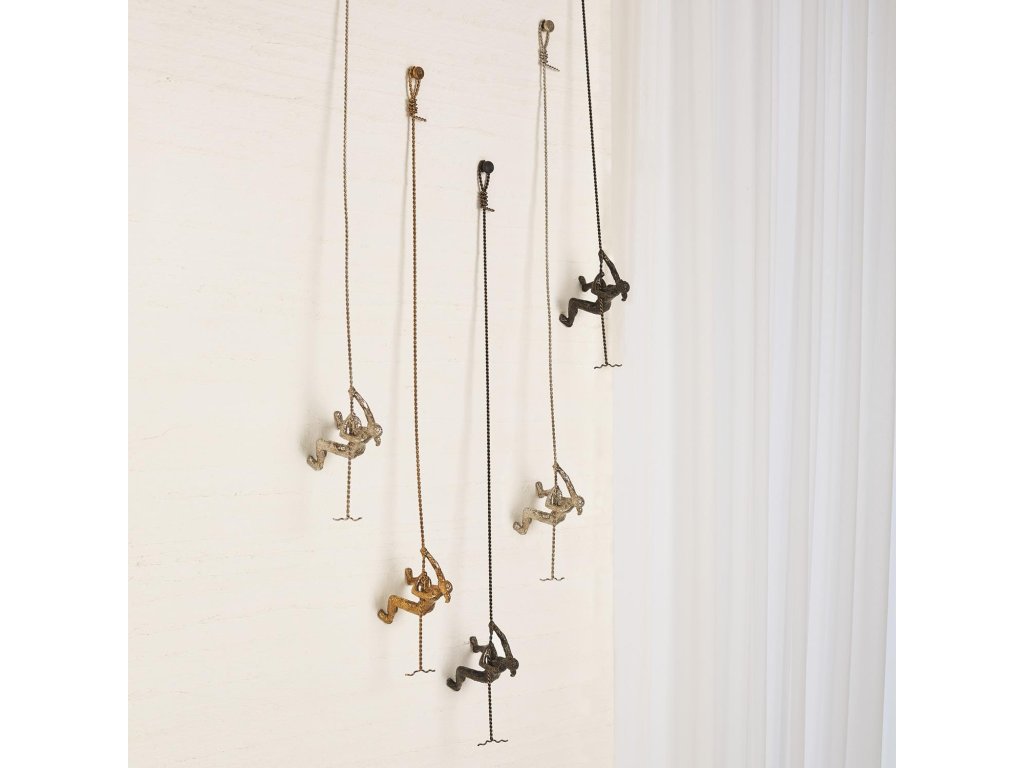 Climbing Woman-Wall Mounted-Thai Silver Leaf - image 1