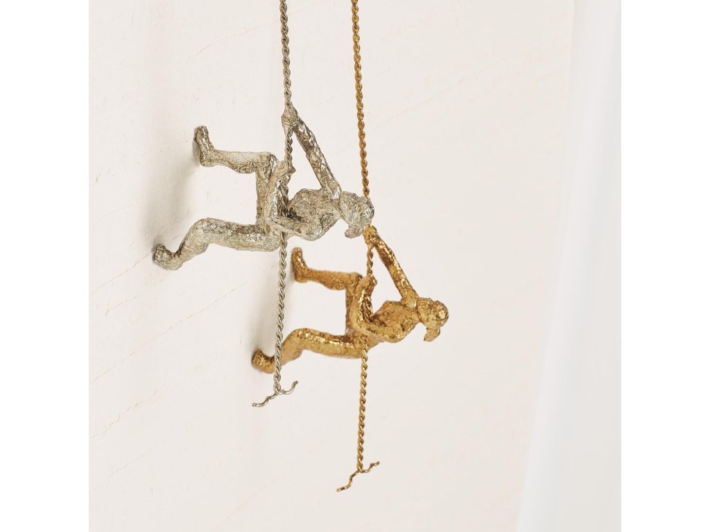 Climbing Woman-Wall Mounted-Thai Silver Leaf - main image