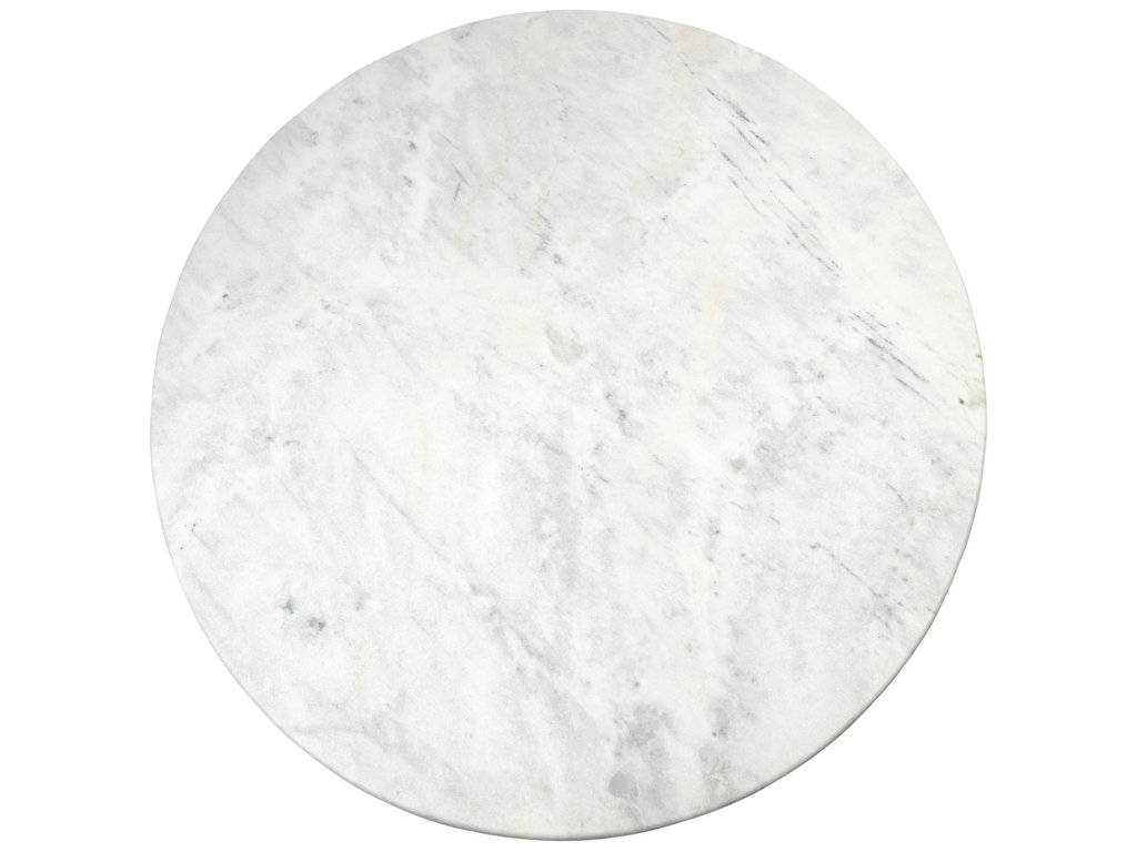 Flute Table 60 White Marble Top with 34 White Base - image 1
