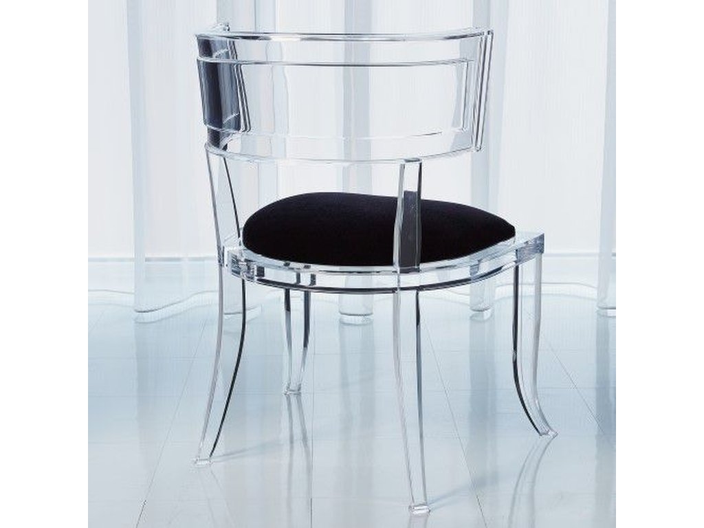 Klismos Acrylic Chair-Black - image 1